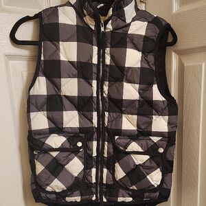 Woolrich Black and White Quilted Vest